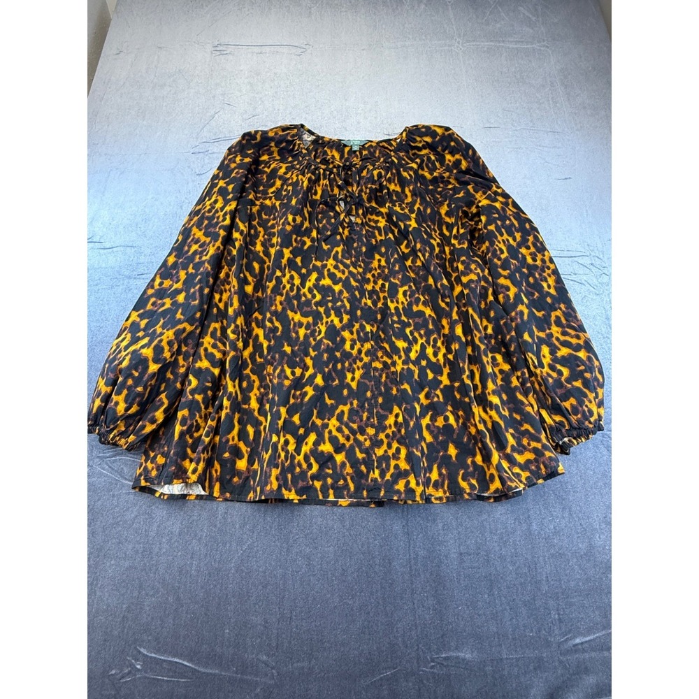 Terra & Sky Lot 2 3X Plus Leopard Tie Neck Top & Pink Floral Tiered Sundress NWT